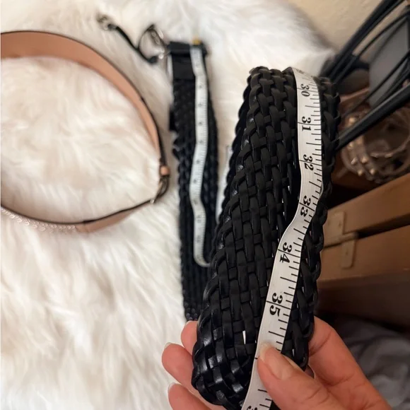 Michael Kors Navy and Black Braided Belt - Picture 8 of 8